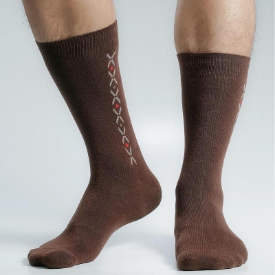 Picture of Swan Long Socks For Men  (Chocolate)