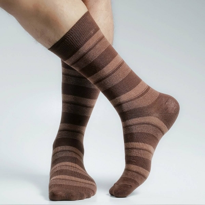 Picture of Swan Long Socks For Men  (Chocolate)