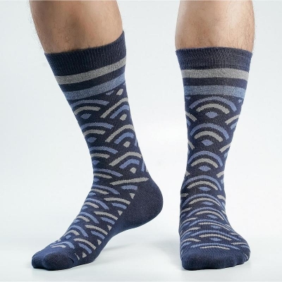 Picture of Swan Viara Long Socks For Men  (Navy Blue)