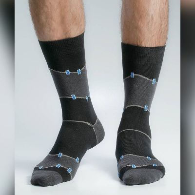 Picture of Swan 1000 miles Long Socks For Men  (Black)