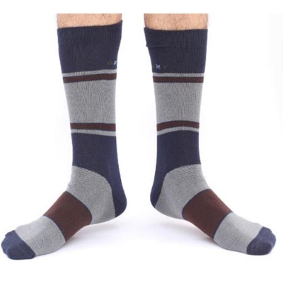 Picture of Swan Oxy Long Socks for Men by MB Hosiery  (Navy Blue)