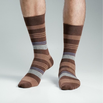 Picture of Pride Zone Long Socks for Men by MB Hosiery  (Chocolate)