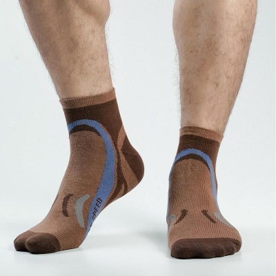Picture of Speed Ankle Socks for Men by MB Hosiery  (Chocolate)