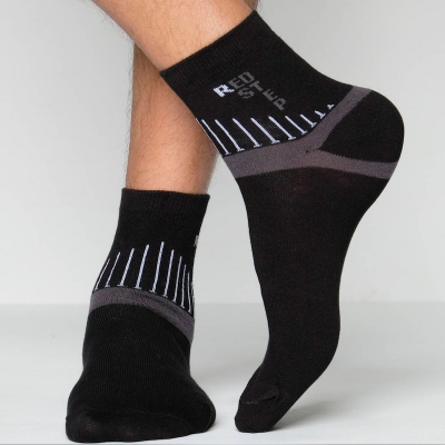 Picture of Pride Zone Ankle Socks for Men by MB Hosiery  (Black)