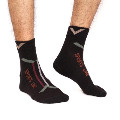 Picture of Action Ankle Socks for Men by MB Hosiery  (Black)