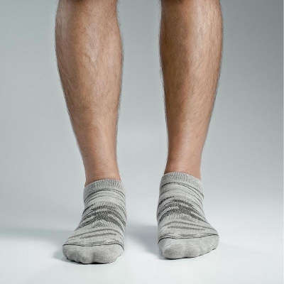 Picture of Kmalion Ankle socks for Men By MB Hosiery  (Ash Black Design)