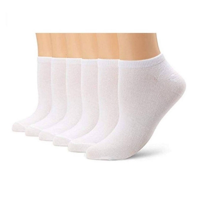 Picture of 6 Pairs Plain White Ankle Sock For Men by MB Hosiery  (Multicolor)