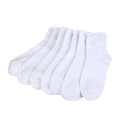 Picture of 5 Pairs Plain White Ankle Socks For Men by MB Hosiery  (Multicolor)