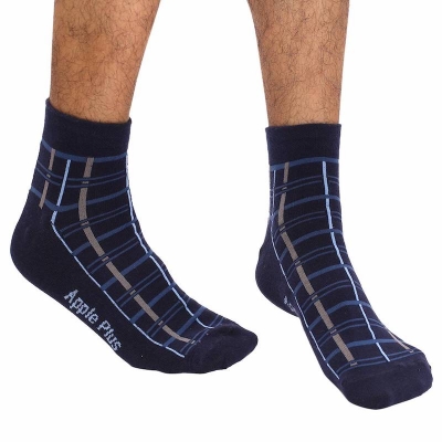 Picture of Apple Plus Ankle Socks for Men  (Navy Blue)