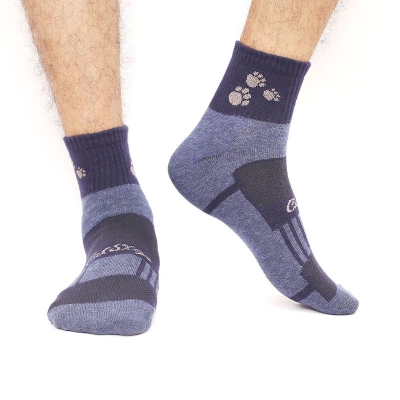 Picture of Cat Step Ankle Socks for Men by MB Hosiery  (Grey)