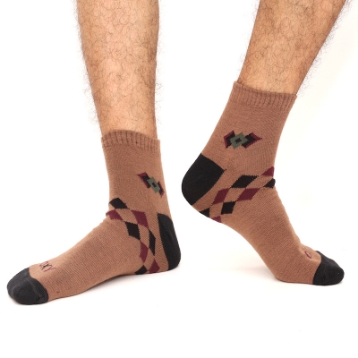 Picture of Oxy Ankle Socks for Men by MB Hosiery  (Brown)