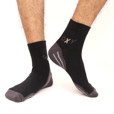 Picture of Oxy Ankle Socks for Men by MB Hosiery  (Black)