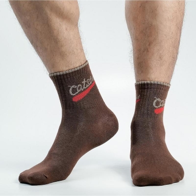 Picture of Cat Step Ankle Socks For Men  (Chocolate)