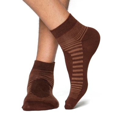 Picture of Swan Infiknit Ankle Socks for Men  (Chocolate)