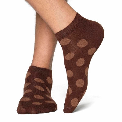 Picture of Cat Step Ankle socks for Men  (Chocolate)