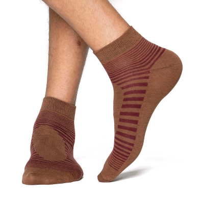 Picture of Swan Infiknit Ankle Socks for Men  (Brown)