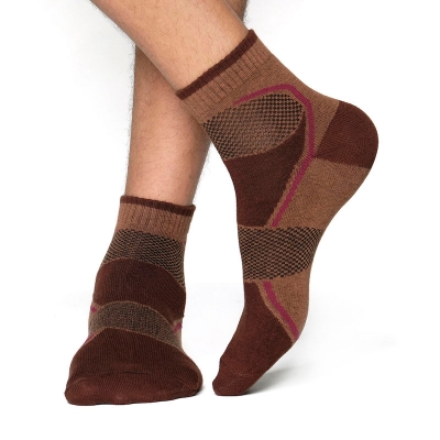 Picture of Blank Star Ankle Socks for Men  (Brown Chocolate)