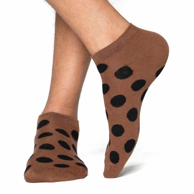 Picture of Cat Step Ankle socks for Men  (Brown)