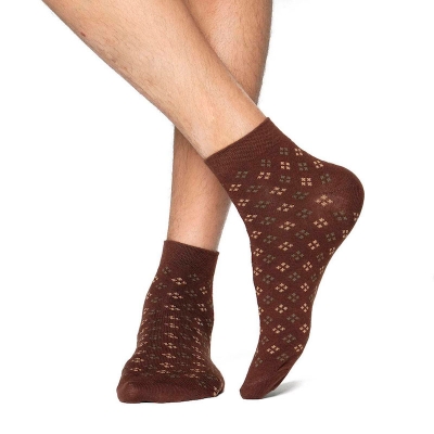 Picture of Swan Infiknit Ankle Socks for Men  (Chocolate)