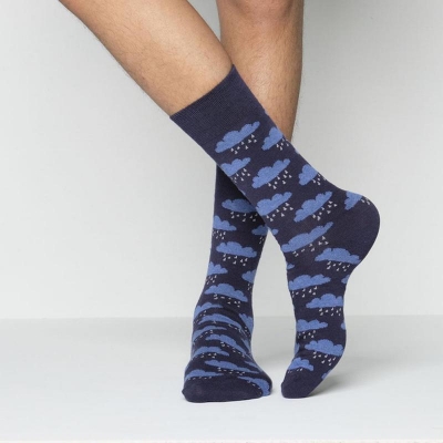 Picture of Premium Long Socks For Men  (Navy Blue)