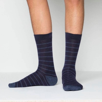 Picture of Premium Long Socks For Men  (Navy Blue)