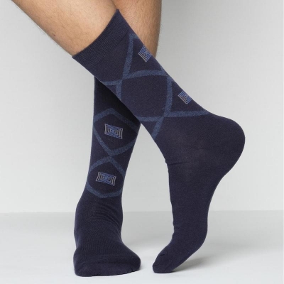 Picture of Premium Long Socks For Men  (Navy Blue)