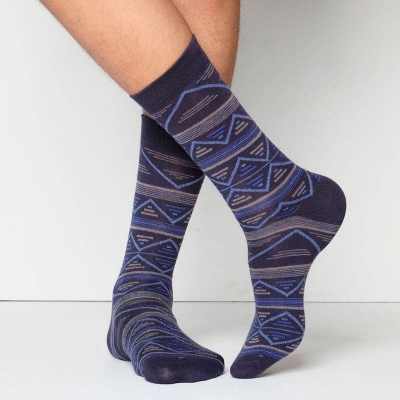 Picture of Premium Long Socks For Men  (Navy Blue)
