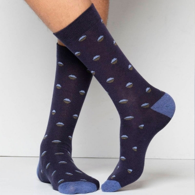 Picture of Premium Long Socks For Men  (Navy Blue)