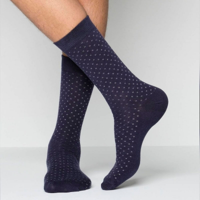 Picture of Premium Long Socks For Men  (Navy Blue)