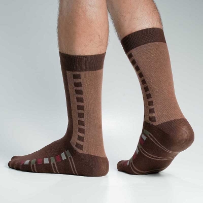Picture of Swan Long Socks For Men  (Chocolate)
