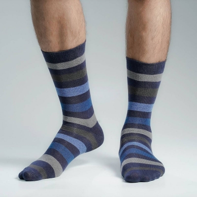 Picture of Premium Long Socks For Men  (Navy Blue)