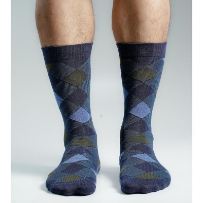 Picture of Premium Long Socks For Men  (Navy Blue)