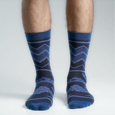 Picture of Premium Long Socks For Men  (Navy Blue)