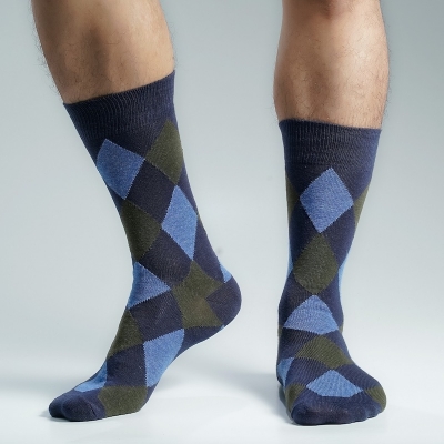 Picture of Premium Long Socks For Men  (Navy Blue)