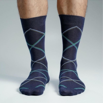 Picture of Premium Long Socks For Men  (Navy Blue)