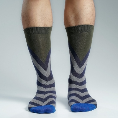 Picture of Premium Long Socks For Men  (Navy Blue)