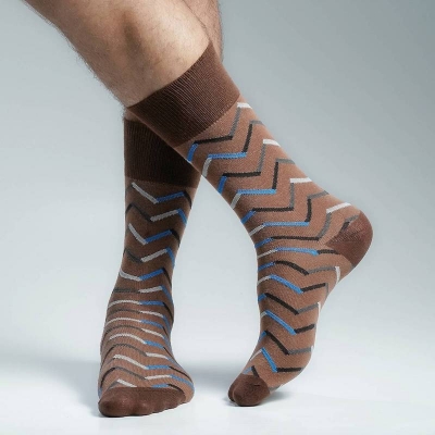 Picture of Premium Long Socks For Men  (Brown)