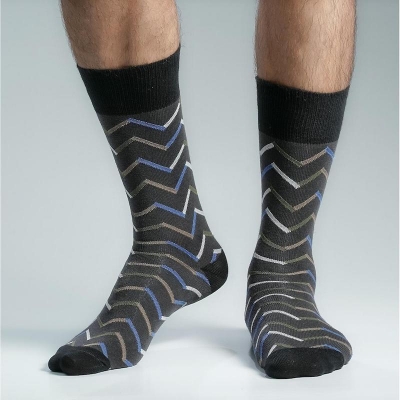 Picture of Premium Long Socks For Men  (Charcoal)