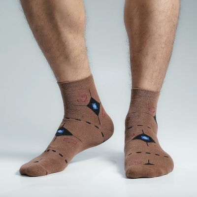 Picture of Premium Ankle Socks For Men  (Brown)