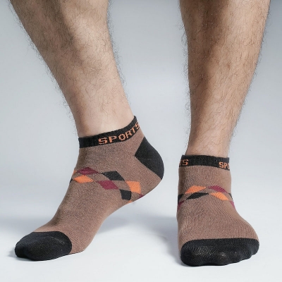 Picture of Premium Ankle Socks For Men  (Brown)