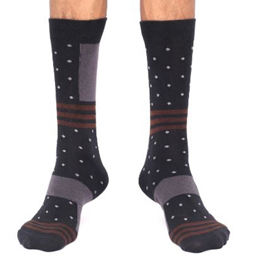 Picture of Swan Oxy Long Socks for Men by MB Hosiery  (Black)