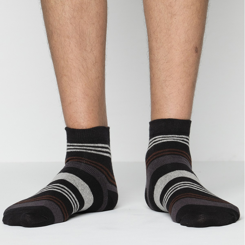 Picture of Pride Zone Ankle Socks for Men by MB Hosiery  (Black)
