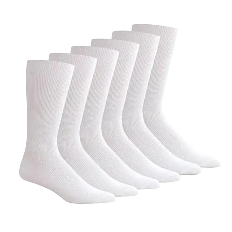 Picture of 6 Pairs Plain White Long Socks For Men by MB Hosiery  (Multicolor)