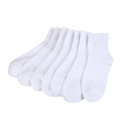 Picture of 5 Pairs Plain White Ankle Socks For Men by MB Hosiery  (Multicolor)