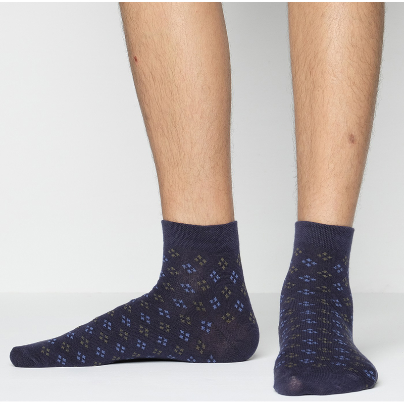 Picture of Swan Infiknit Ankle Socks for Men  (Navy Blue)