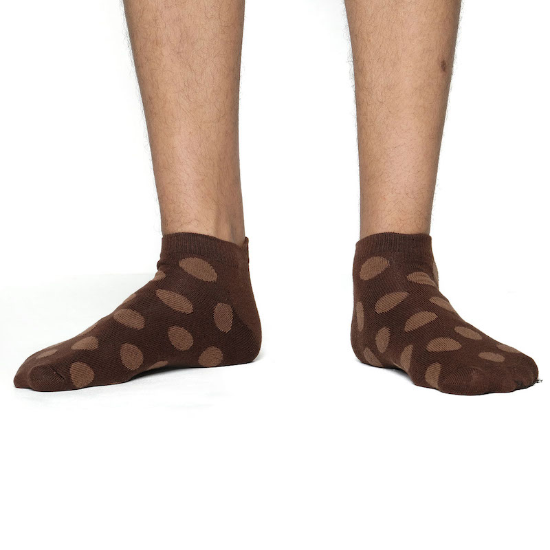 Picture of Cat Step Ankle socks for Men  (Chocolate)