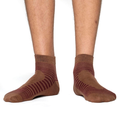 Picture of Swan Infiknit Ankle Socks for Men  (Brown)