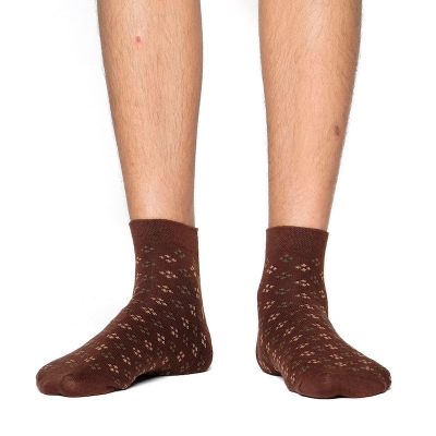 Picture of Swan Infiknit Ankle Socks for Men  (Chocolate)