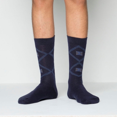 Picture of Premium Long Socks For Men  (Navy Blue)