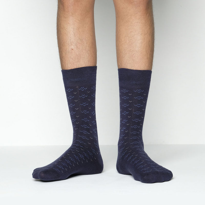 Picture of Premium Long Socks For Men  (Navy Blue)